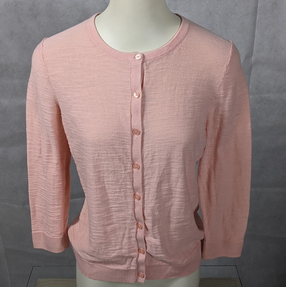 ann taylor pink cardigan